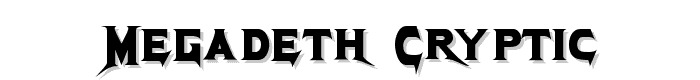 Megadeth Cryptic font